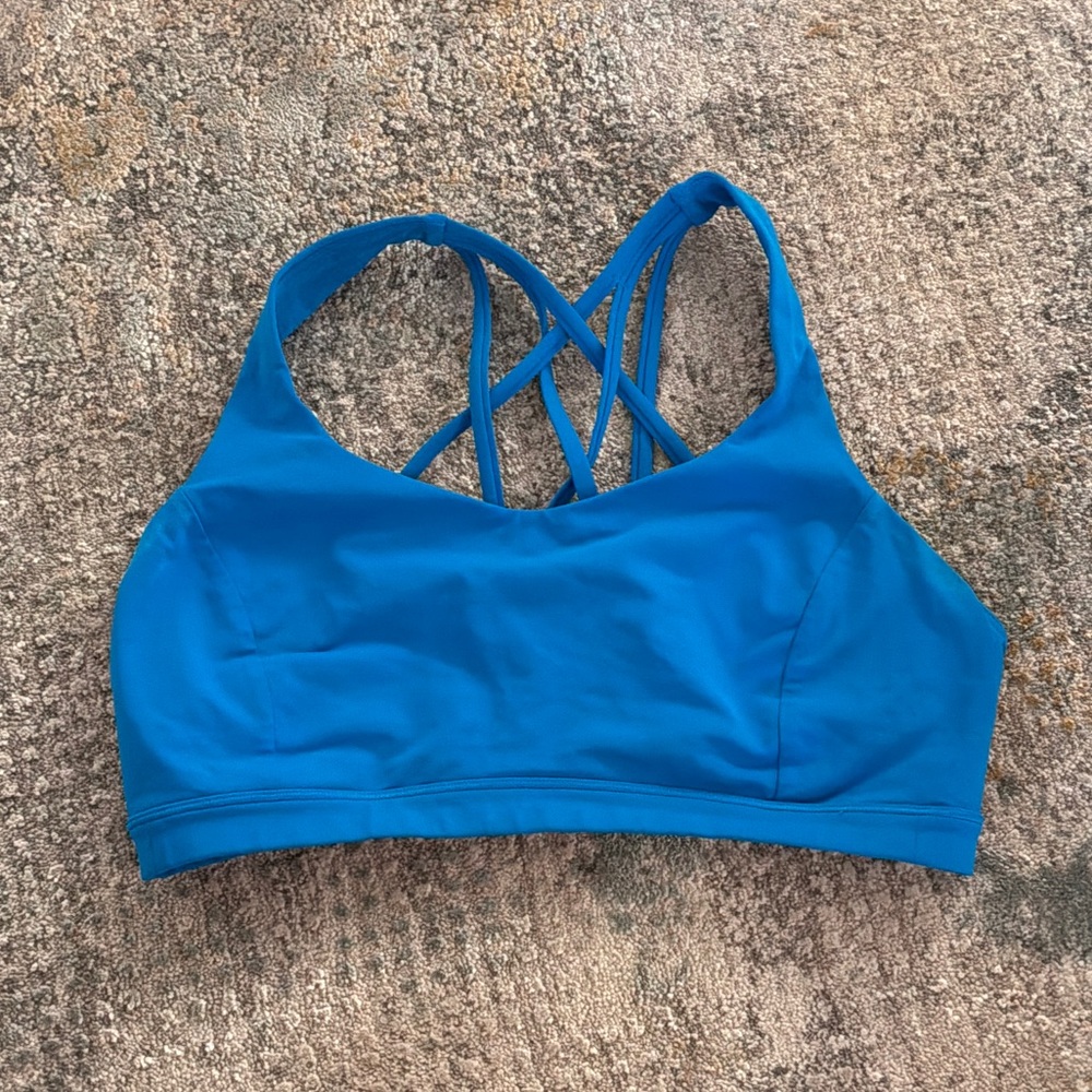 lululemon athletica Vibrant Blue Strappy Sports Bra